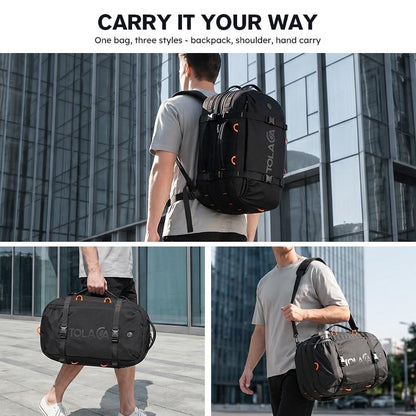 Large Expandable Casual Travel Backpack with Wet Dry Compartment