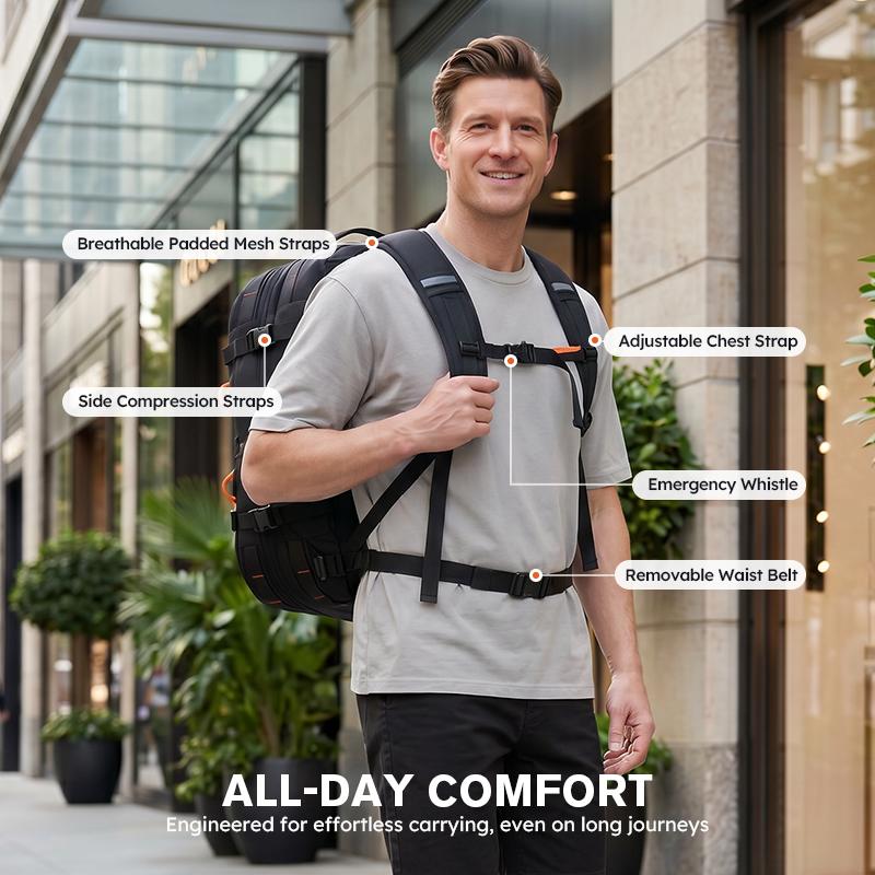 Large Expandable Casual Travel Backpack with Wet Dry Compartment