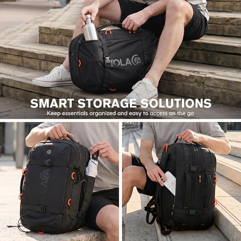 Large Expandable Casual Travel Backpack with Wet Dry Compartment