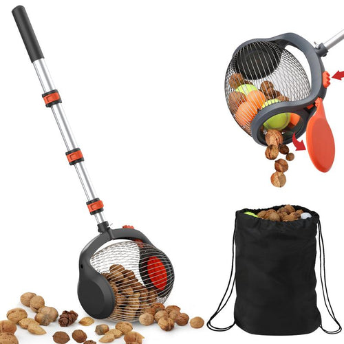 Rolling Nut Gatherer and Walnut Picker Upper Tool