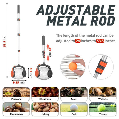 Rolling Nut Gatherer and Walnut Picker Upper Tool