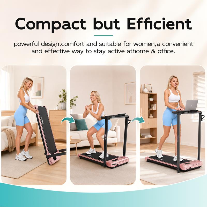 3 in 1 Walking Pad Treadmill with Remote Control and LED Display