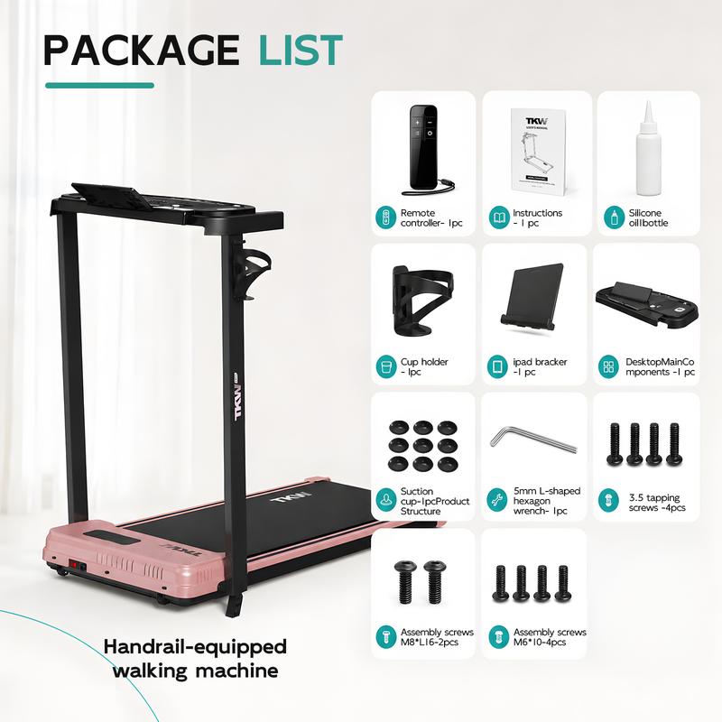 3 in 1 Walking Pad Treadmill with Remote Control and LED Display
